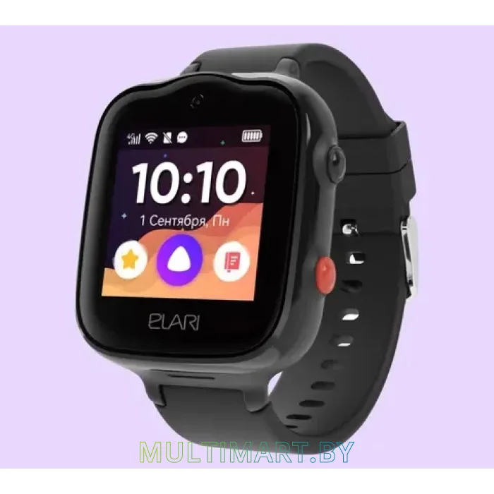 Смарт-часы Elari KidPhone 4G Bubble (черный)